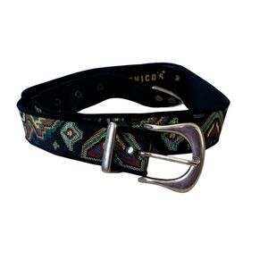 Y2K Banana Republic Brown Women Large Boho Chic Belt Woven Wide Vintage